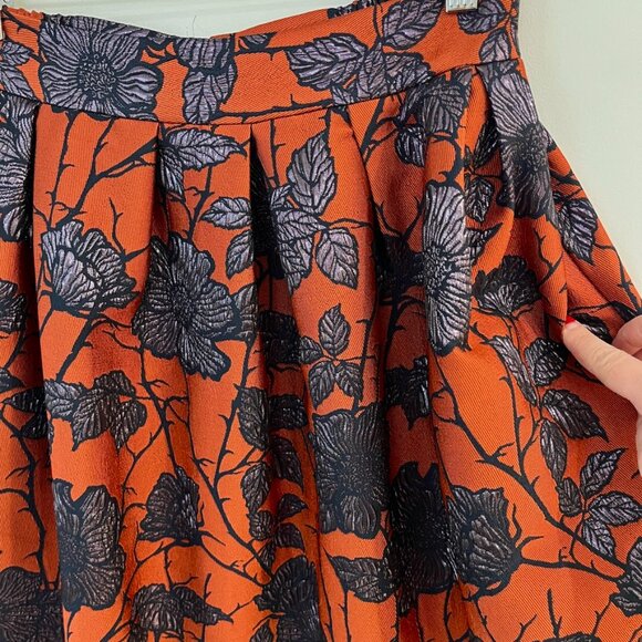 Anthropologie Hutch Floral Print Jacquard Pleated Skirt Womens Size M - Picture 3 of 8